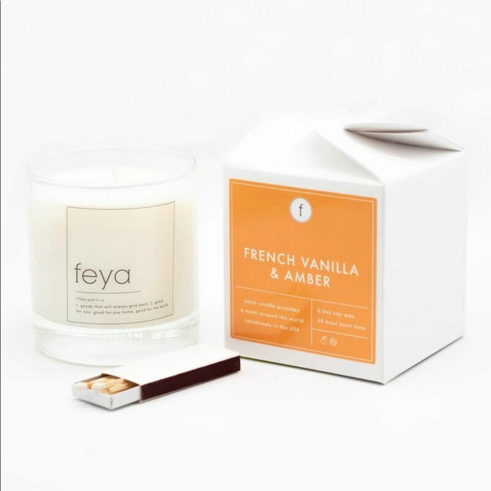 Feya- French Vanilla & Amber Candle